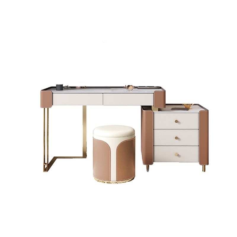 Gambe da tavolo in metallo in ardesia in ardesia bianca con 2/5 cassetti