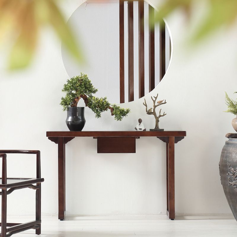 Tavolo da console alto 31,5 pollici tavolo da accento in legno massiccio per Hall