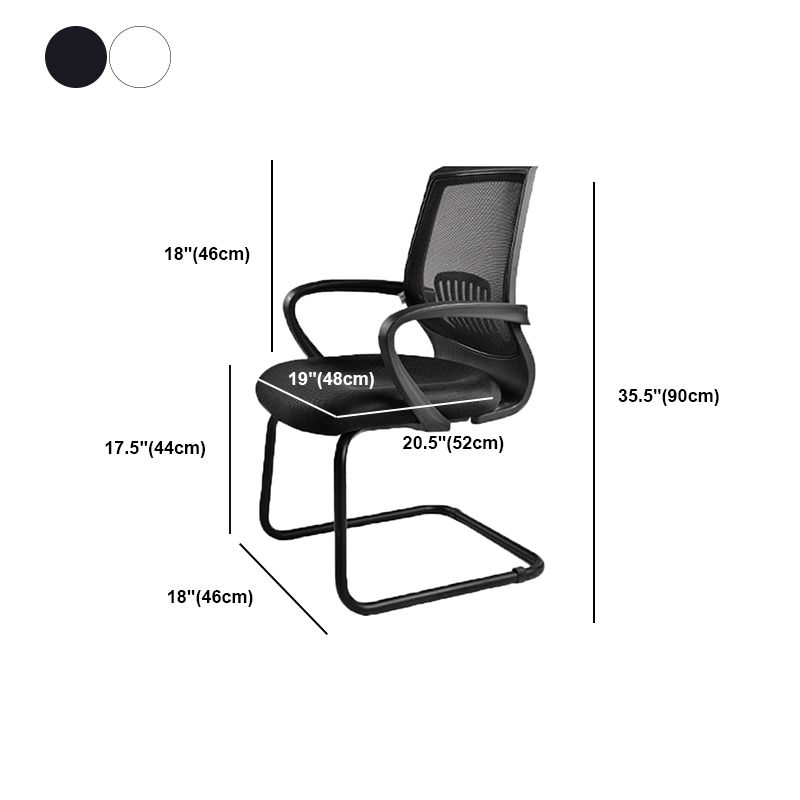 Contemporary Arm Chair Fixed Arms Lumbar Support Office Chair Clearhalo 'furn' 'furn_office_chair' 'Furniture' 'Office Chairs' 'Office Furniture' 'office_chair' 1200x1200_5af4c51f-5c49-44e1-87dc-488af08b6eed
