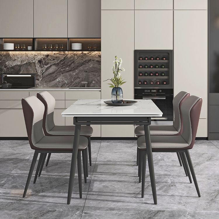 Modern Stone Dining Table Set 1/4/5/7 Pieces Dining Set for Home Use Clearhalo 'Dining Room Sets' 'Dining Tables & Seating' 'dining_room_set' 'furn' 'furn_dining_room_set' 'Furniture' 'furniture_dining_room_set' 'Kitchen & Dining Furniture' 1200x1200_5af652dc-f6ed-454f-aa0f-672289a26d3c