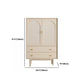 White Pine Solid Wood Sideboard Modern Credenza with Drawers and Storage