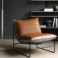 Contemporary Faux Leather Armless with Pillow Pillow Back Parsons Chair