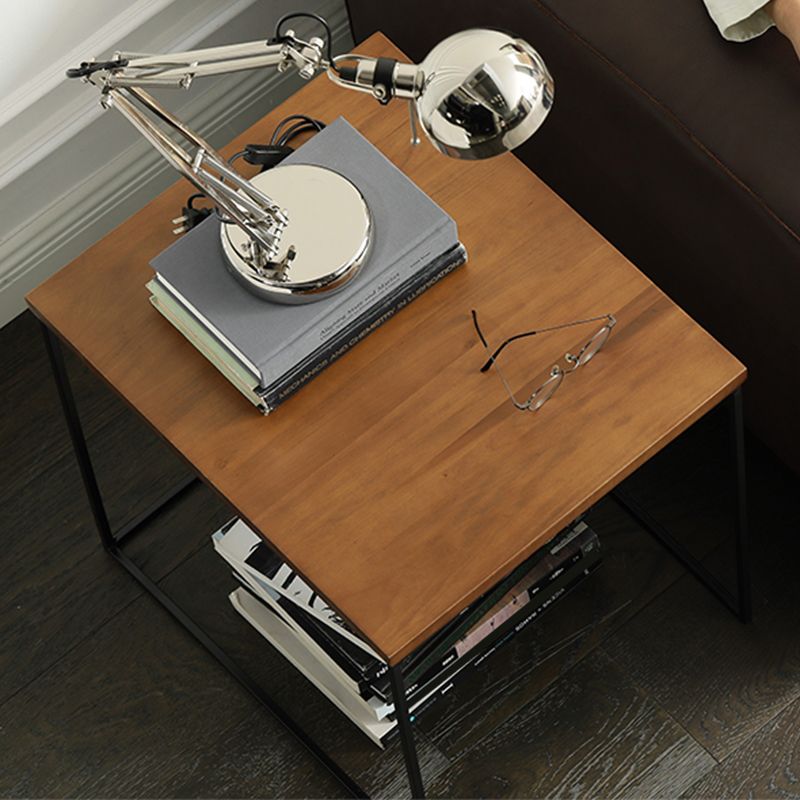 Industrieller Cocktailtisch, rechteckiger Kaffee-Cocktailtisch aus massivem Holz