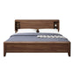 Scandinavian Solid Wood Storage with Headboard Panel Standard Bed