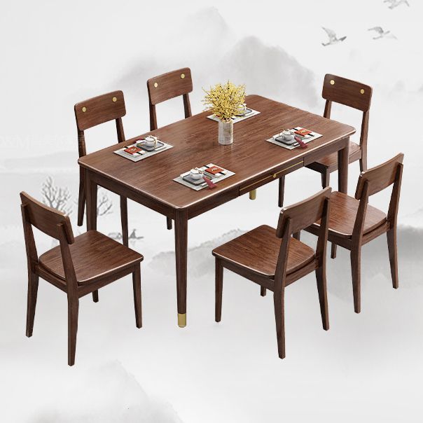 Luxury Walnut Table for Restaurant Rectangle Wooden Dining Table with 4 Legs Clearhalo ' dining_table' 'Dining Tables & Seating' 'Dining Tables' 'furn' 'furn_dining_table' 'Furniture' 'furniture_dining_table' 'Kitchen & Dining Furniture' 'kitchen&dining_furn' 'kitchen' 'kitchen_dining_table' 1200x1200_5af92529-1f73-4f3c-9d16-443bcb7cd50d