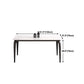 Mesa de piedra sinterizada industrial para mesa de comedor rectangular de restaurantes con 4 patas
