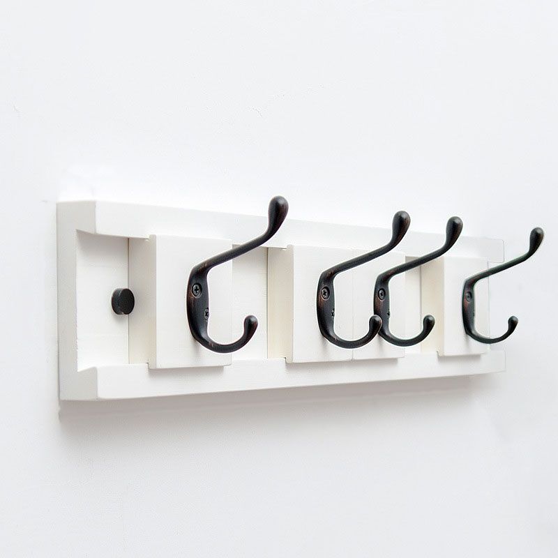 Muur gemonteerde hal boom midden eeuw moderne houten halboom met metalen haak