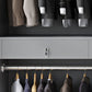 Witte kleur houten garderobe zachte close deur garderobe kast met kledingstaaf