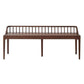 Modern Backrest Seating Bench Solid Wood Rectangle Bench for Entryway