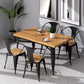 Industrial Style Solid Wood Dining Table Brown Table with Black Frame for Dinning Room Clearhalo ' dining_table' 'Dining Tables & Seating' 'Dining Tables' 'furn' 'furn_dining_table' 'Furniture' 'furniture_dining_table' 'Kitchen & Dining Furniture' 'kitchen&dining_furn' 'kitchen' 'kitchen_dining_table' 1200x1200_5afef989-630c-47bb-9b18-2995718f50a8