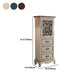Industrial Rectangle Accent Cabinet with 3 Drawers Distressed Finish Cabinet
