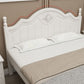 Victorian White Standard Bed Solid Wood Bed Frame with Custom Legs