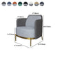 Glam Basic Four Leg Arm Chair Leather Accent Armchair for Bedroom