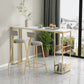 Stone Top Bar Dining Table Industrial Rectangle Bar Dining Table with Sled Base Clearhalo 'Bar Furniture' 'Bar Tables' 'bar_tables' 'furn' 'furn_bar_tables' 'Furniture' 'furniture_bar_tables' 'Kitchen & Dining Furniture' 1200x1200_5b0112ce-d0f4-4821-aa30-7da509f72cce