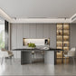 Black and Silver Dinner Room Kitchen Table Contemporary Dining Table