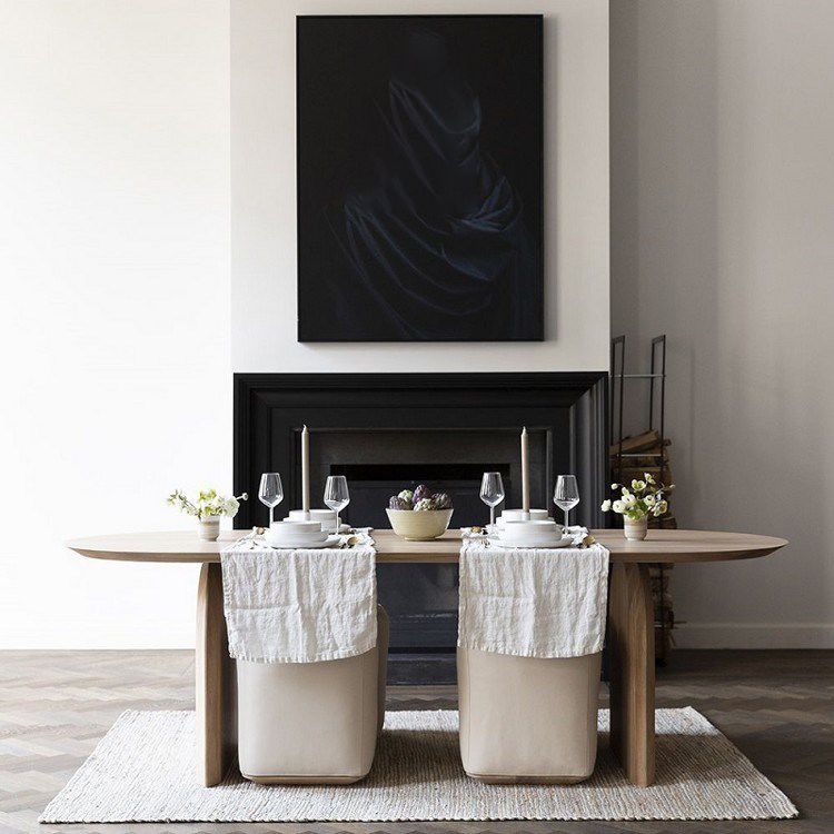 Oval Solid Wood Dining Table Modern Natural Furniture with Double Pedestal for Kitchen Clearhalo 'Dining Tables & Seating' 'Dining Tables' 'dining_table' 'furn' 'furn_dining_table' 'Furniture' 'Kitchen & Dining Furniture' 1200x1200_5b050d26-7c1a-4ff2-a69e-1bd7d26611ab