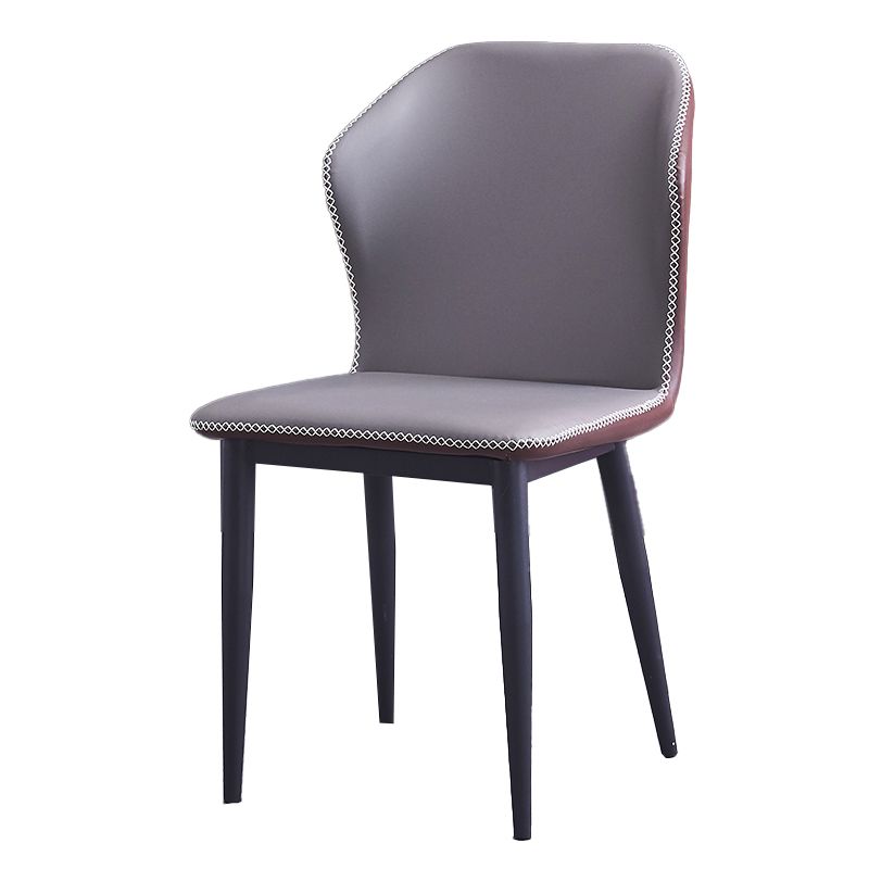 Armless Dining Chairs Contemporary Faux Leather Side Chairs for Dining Room Clearhalo 'Dining Chairs' 'Dining Tables & Seating' 'dining_chair' 'furn' 'furn_dining_chair' 'Furniture' 'furniture_dining_chair' 'Kitchen & Dining Furniture' 1200x1200_5b054162-1fae-4f98-9b5b-c7ee1a43198c