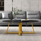 Slate Oval Coffee Table Cross Legs Single Table for Living Room Clearhalo 'Coffee & Accent Tables' 'Coffee Tables' 'coffee_tables' 'furn' 'furn_coffee_tables' 'Furniture' 'Living Room Furniture' 1200x1200_5b0582a7-4c13-4e31-a581-6aa0955a13c5