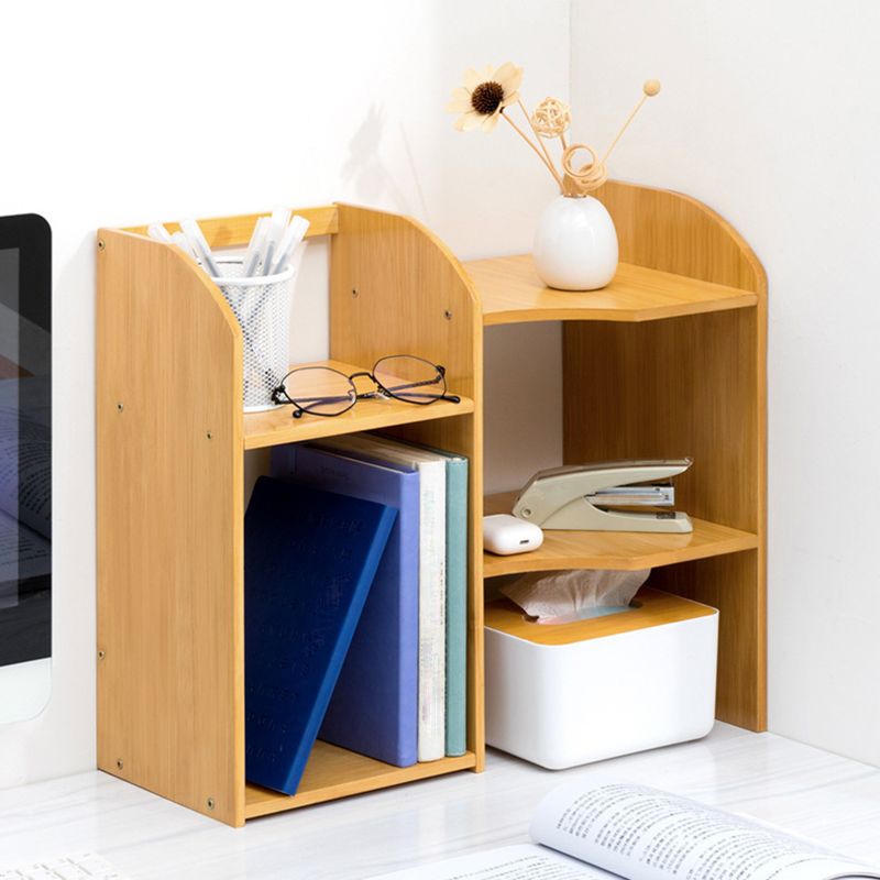 Moderne stijl Open Back Bookshelf Bamboo boekenkast met planken