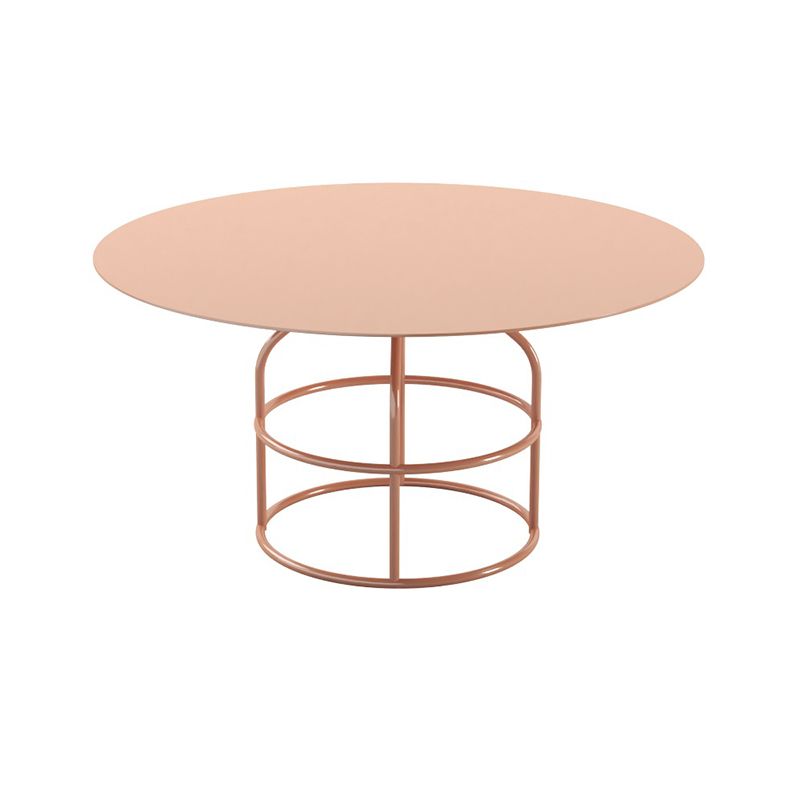 Frame Shaped Base Design Cocktail Table Multi-color Selection of Metal Round Coffee Table Clearhalo 'Coffee & Accent Tables' 'Coffee Tables' 'coffee_tables' 'furn' 'furn_coffee_tables' 'Furniture' 'furniture_coffee_tables' 'Living Room Furniture' 1200x1200_5b096f83-cfff-4af0-a09d-adcce21096e1