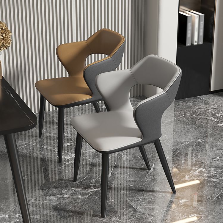 Nordic Metal Dining Chairs with Arm Indoor Open Back Dining Side Chair Clearhalo ' kitchen&dining_furn' 'Dining Chairs' 'Dining Tables & Seating' 'dining_chair' 'furn' 'furn_dining_chair' 'Furniture' 'furniture_dining_chair' 'Kitchen & Dining Furniture' 'kitchen' 1200x1200_5b0a539b-86ef-4c03-bc18-fa7d780648aa
