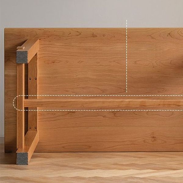 Tavolo da pranzo moderno rettangolo tavolo da pranzo in legno massiccio con base di cavalletto