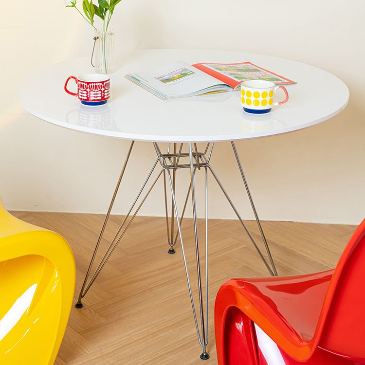 Modern Style Dining Table Round Dining Table with Metal Base for Home Use Clearhalo ' dining_table' 'Dining Tables & Seating' 'Dining Tables' 'Furniture' 'furniture_dining_table' 'Kitchen & Dining Furniture' 'kitchen&dining_furn' 'kitchen' 'kitchen_dining_table' 1200x1200_5b0f0515-1b77-4ff8-8130-d39dea35f345