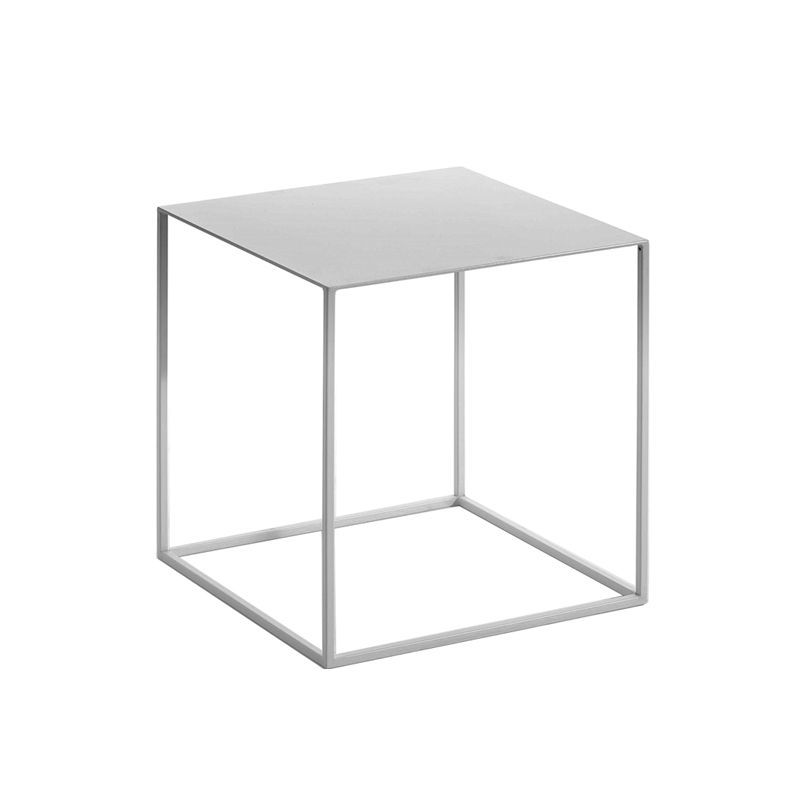 Mesa de mesa de hierro de 15.7 pulgadas de ancho marco cuadrado cuadrado de mesa lateral simple