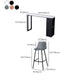 Modern Rectangle Bar Table Set 1/3 Pcs Stone Top Bar Table and Upholstered Stools Clearhalo 'Bar Furniture' 'furn' 'furn_home_bar_bar_sets' 'Furniture' 'Home Bars & Bar Sets' 'home_bar_bar_sets' 'Kitchen & Dining Furniture' 1200x1200_5b10bfdd-9c56-4348-ae3f-fca960260387