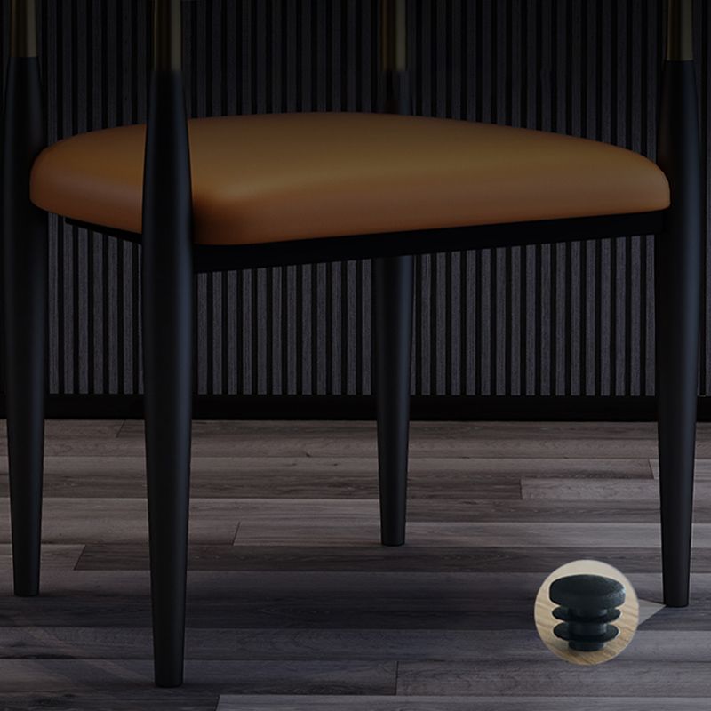Metallic Finish Side Chair with Arms Metal Industrial Dining Chair Clearhalo 'Dining Chairs' 'Dining Tables & Seating' 'dining_chair' 'furn' 'furn_dining_chair' 'Furniture' 'Kitchen & Dining Furniture' 1200x1200_5b129ffa-c326-4f07-8cc0-f00e097a9c65