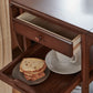 Mesa de comedor de mediados de siglo Mesa de comedor plegable de madera maciza, 51.6 "L x 23.6" W x 29.5 "H