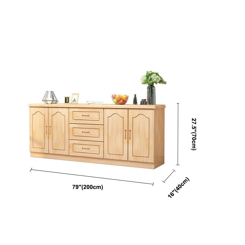 Console de télévision de stockage fermé de style moderne avec 3 tiroirs