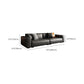 Modern Square Arm Sectional, Genuine Leather Sectional Couch in Black Clearhalo 'furn' 'furn_sectionals' 'Furniture' 'Living Room Furniture' 'Sectionals' 1200x1200_5b156aa9-2c16-489d-a1d4-f16413539416