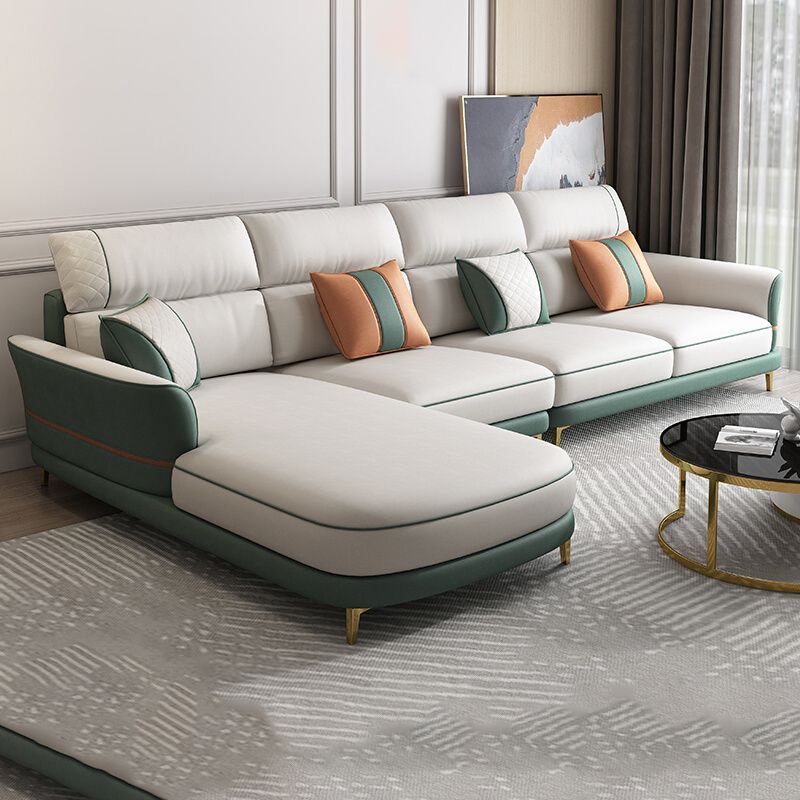 Glam da 38,18 "h divano e chaise del braccio svasato per soggiorno per soggiorno