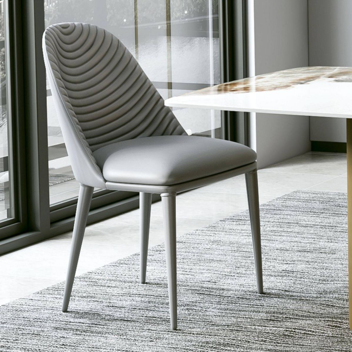 Glam 1/4/5/7 Pieces Dining Set Rectangular Double Pedestal Dining Set Clearhalo 'Dining Room Sets' 'Dining Tables & Seating' 'dining_room_set' 'furn' 'furn_dining_room_set' 'Furniture' 'furniture_dining_room_set' 'Kitchen & Dining Furniture' 1200x1200_5b177a29-f6e9-46d7-b5c5-08fa63885dce