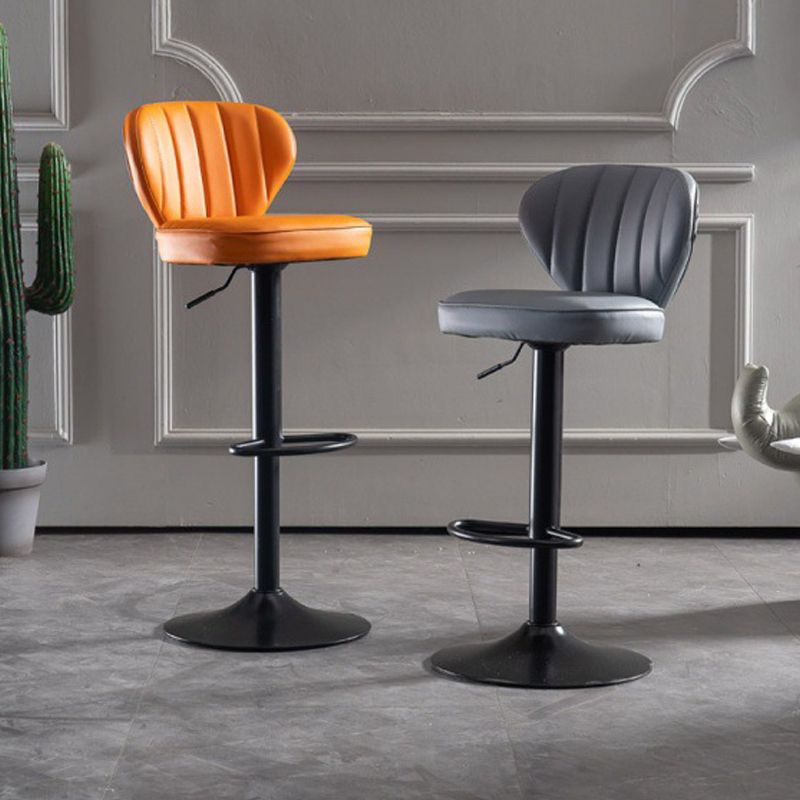 Metal Contemporary Kitchen Dining Room Stool Adjustable Height Armless Barstool Clearhalo 'Bar Furniture' 'Bar Stools' 'bar_stools' 'furn' 'furn_bar_stools' 'Furniture' 'furniture_bar_stools' 'Kitchen & Dining Furniture' 1200x1200_5b198d3f-7003-4bb4-9530-f302b43a204f