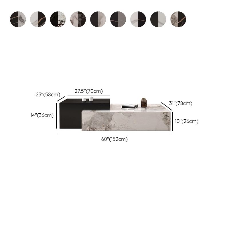 Block Nesting Coffee Table Set Contemporary Rectangle Slate Top Clearhalo 'Coffee & Accent Tables' 'Coffee Tables' 'coffee_tables' 'furn' 'furn_coffee_tables' 'Furniture' 'Living Room Furniture' 1200x1200_5b1b0a74-e30c-4b7b-96ed-31fa8ff9a085
