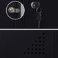 Black Steel Wardrobe Armoire Contemporary Hinged Wardrobe Cabinet