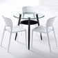 Round Tripod Base Home Furniture Clear Glass Dining Room Collection for Home Clearhalo ' dining_table' 'Dining Tables & Seating' 'Dining Tables' 'furn' 'furn_dining_table' 'Furniture' 'furniture_dining_table' 'Kitchen & Dining Furniture' 'kitchen&dining_furn' 'kitchen' 'kitchen_dining_table' 1200x1200_5b1d3eec-5d8b-47de-bbb5-04a86d8a1810