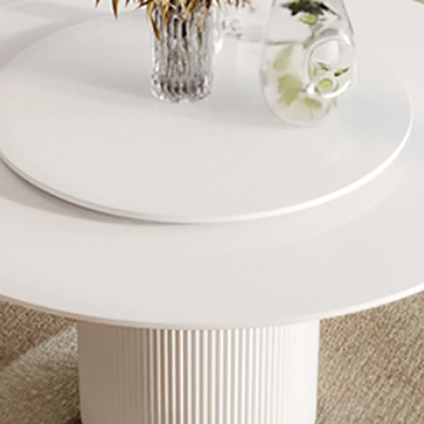 モダンな台座白いダイニング テーブルダイニング ルームのための石のテーブル