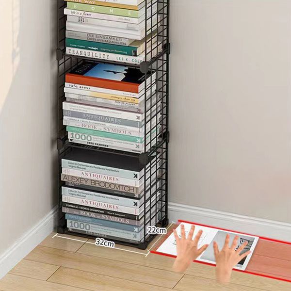 Contemporary Geometric Book Shelf 8.66" Wide Metal Shelf Bookcase Clearhalo 'Bookcases' 'furn' 'furn_bookcases' 'Furniture' 'Office Furniture' 1200x1200_5b2055c9-d35f-4055-84d8-b126183cb801