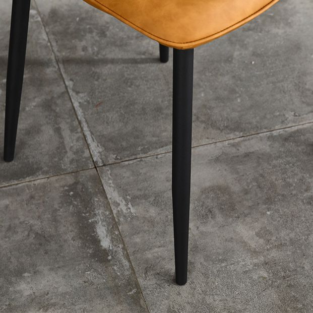 Contemporary Style Metal Chair Kitchen Dining Solid Back Dining Side Chairs Clearhalo ' kitchen&dining_furn' 'Dining Chairs' 'Dining Tables & Seating' 'dining_chair' 'furn' 'furn_dining_chair' 'Furniture' 'furniture_dining_chair' 'Kitchen & Dining Furniture' 'kitchen' 1200x1200_5b206397-274b-4477-8769-f0e640394d6f