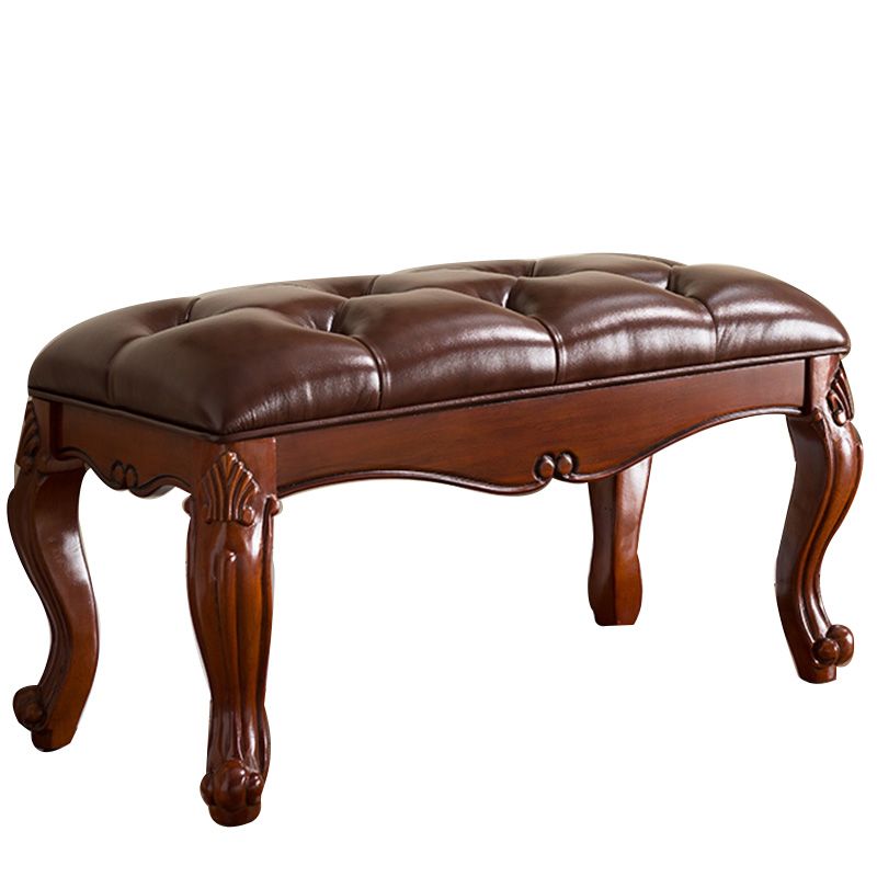 Rectangle 15.7" Wide Entryway Bench Traditional Upholstered Seating Bench with Cushioned Clearhalo 'Benches' 'Chairs & Seating' 'furn' 'furn_benches' 'Furniture' 'Living Room Furniture' 1200x1200_5b22ed22-87c8-43c6-9e45-9ef05d2d1b17