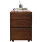 Modern Square Wood Cabinet on Wheels Side Cabinet with Drawer