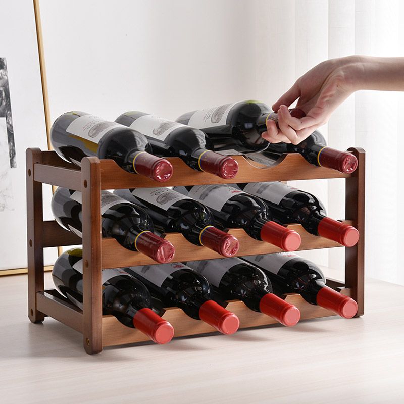 Modern Countertop Wine Rack Wood Wine Bottle Rack for Living Room Clearhalo 'furn' 'furn_wine_racks' 'Furniture' 'Kitchen & Dining Furniture' 'Wine Racks' 'wine_racks' 1200x1200_5b295ef4-2ec1-4e1d-b037-58151e93e248