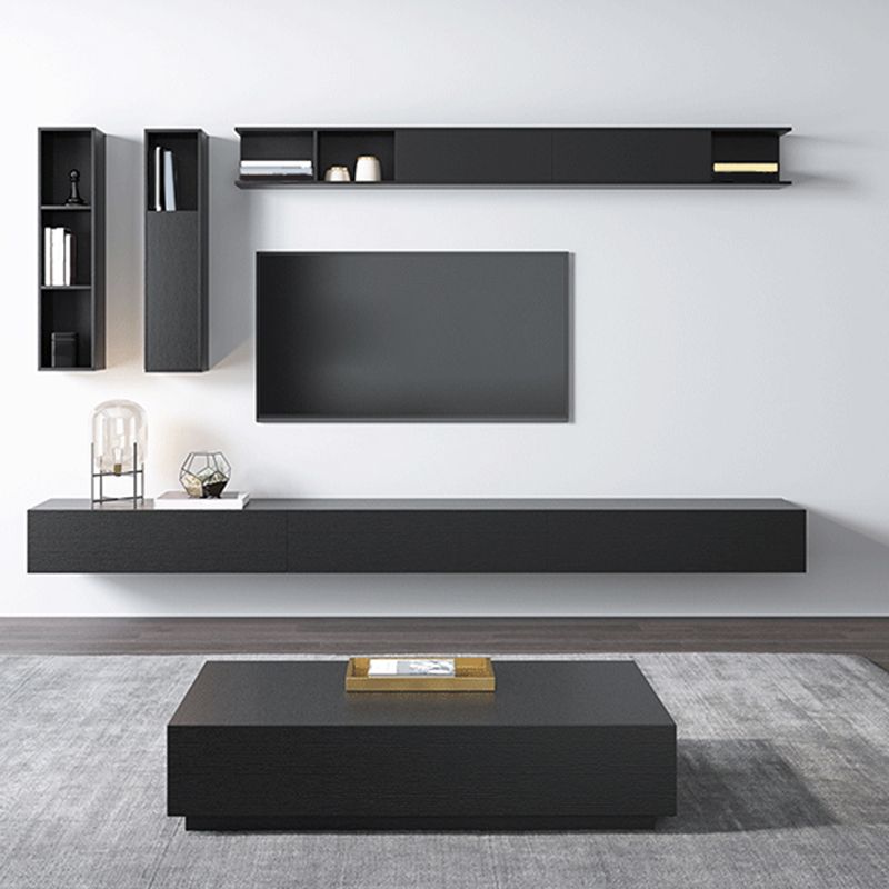 Modern Wood TV Media Stand Wall-mounted TV Console for Living Room Clearhalo 'furn' 'furn_tv_stands_entertainment_centers' 'Furniture' 'Living Room Furniture' 'TV Stands & Entertainment Centers' 'TV Stands & Media Storage Furniture' 'tv_stands_entertainment_centers' 1200x1200_5b2b10d9-04ab-4ec2-af30-53fb3c48cb26