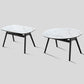 Modern Sintered Stone Dining Table 51.18" Round Drop-Leaf Table with Black Frame Clearhalo ' dining_table' 'Dining Tables & Seating' 'Dining Tables' 'furn' 'furn_dining_table' 'Furniture' 'furniture_dining_table' 'Kitchen & Dining Furniture' 'kitchen&dining_furn' 'kitchen' 'kitchen_dining_table' 1200x1200_5b2bac86-c2e6-43b1-90e0-7418a314153a