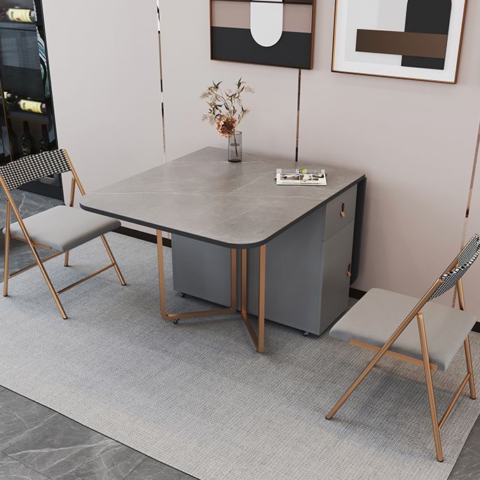 Modern Dining Table Sintered Stone Drop-Leaf Dining Table for Home Use Clearhalo ' dining_table' 'Dining Tables & Seating' 'Dining Tables' 'furn' 'furn_dining_table' 'Furniture' 'furniture_dining_table' 'Kitchen & Dining Furniture' 'kitchen&dining_furn' 'kitchen' 'kitchen_dining_table' 1200x1200_5b2bb361-e128-473d-98ac-dc8352e80c83