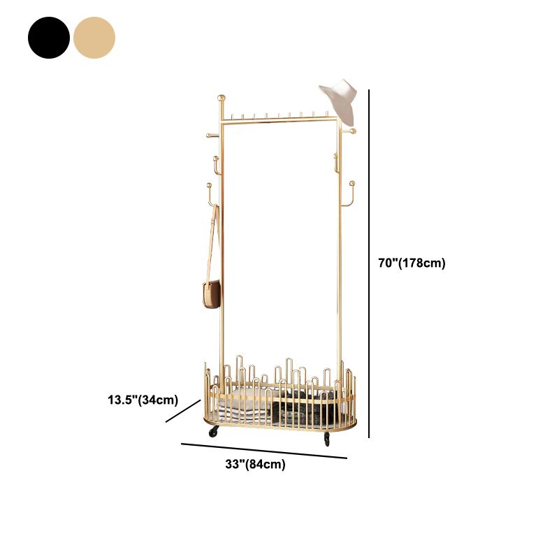 Splendido appendiabiti in metallo ganci a livello indipendente per cesta per cesta