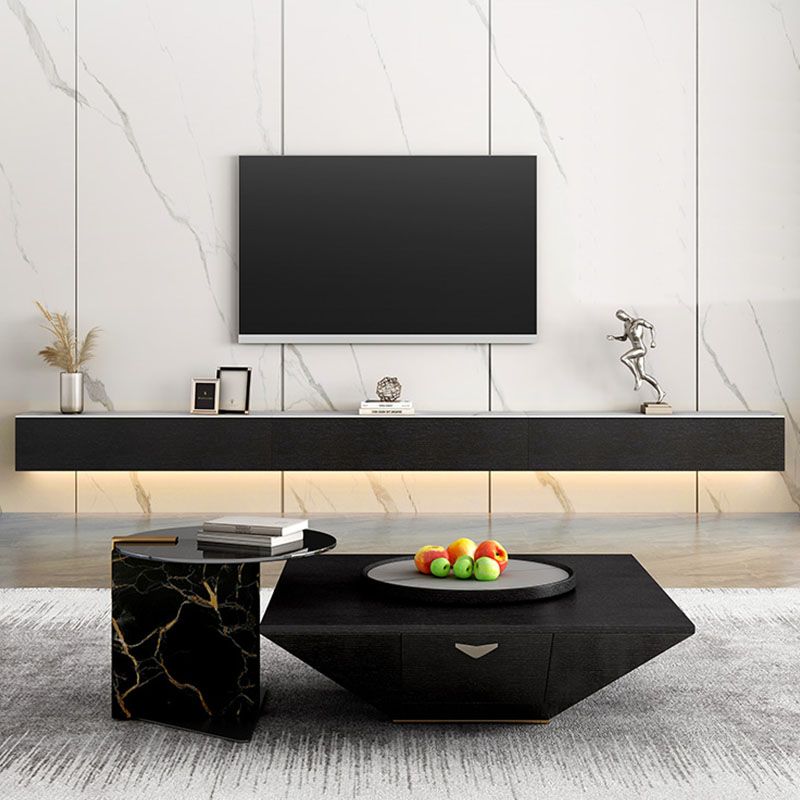 Contemporary Floating TV Stand Stone Counter Top TV Stand with Door Clearhalo 'furn' 'furn_tv_stands_entertainment_centers' 'Furniture' 'Living Room Furniture' 'TV Stands & Entertainment Centers' 'TV Stands & Media Storage Furniture' 'tv_stands_entertainment_centers' 1200x1200_5b2c9aaa-eac6-441a-a6d5-50b140b82b51